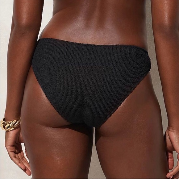 🌻NEW w.tag J. Crew Black Textured hipster full-coverage bikini bottoms Size 3X - Picture 1 of 10